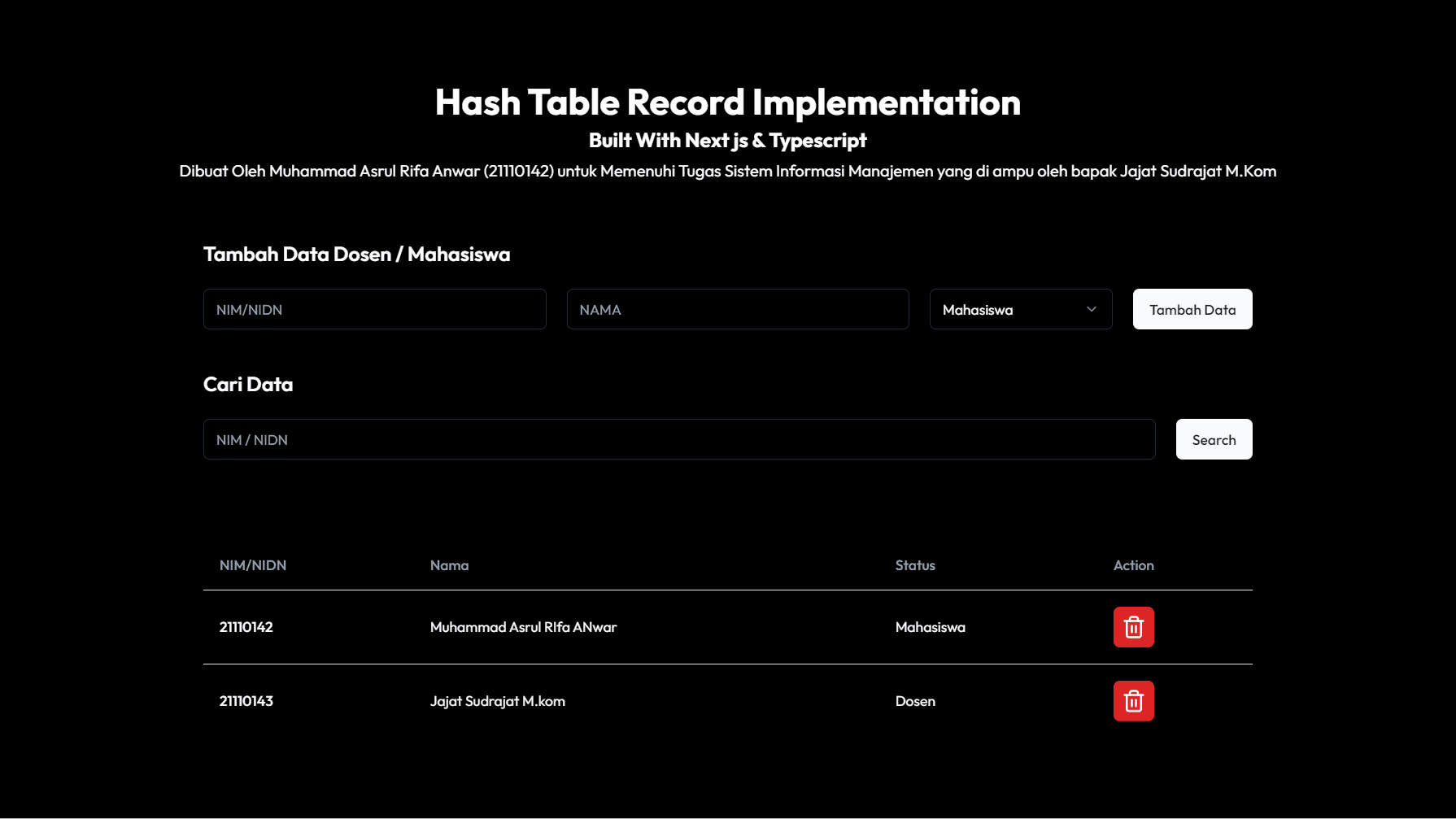 Hash Table Implementation